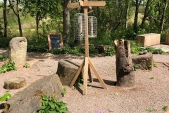 Bird Feeders in the Sensory Garden
