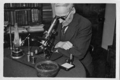 E. Stainton with Microscopes and Accessories. c1935