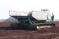 Tracked vehicle used to take peat to the on site factory for processing, Hatfield (23 Sept 2006). 