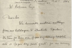 Letter E G Wood to W Robinson 