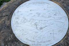 View-finder, designed by Sheila Bury of Conisbrough, commemorates the CRUSADE campaign against open-cast mining in the area.