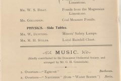 DSS Conversazione 1908. This programme is pasted in DSS Minute Book 5 p131 (1906-1913)