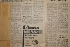 Newspaper cutting from the eighties