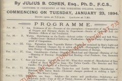 University Extension Lecture on "The Chemistry of Common Things"